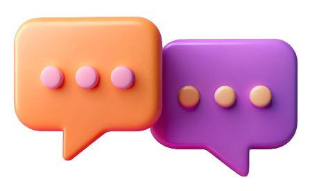 icono de burbujas de dialogo en 3d